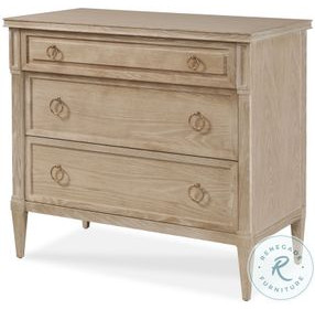 Maison '47 Wood Top And Blonde Cerused 3 Drawer Chest