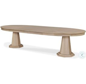 Maison '47 Blonde Cerused 80" Extendable Oval Dining Table