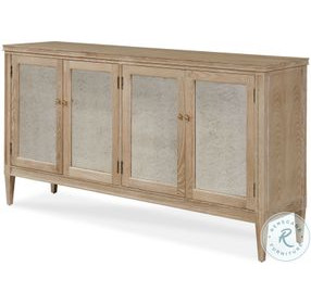 Maison '47 Blonde Cerused Mirror Front Sideboard