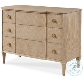 Maison '47 Blonde Cerused 3 Drawer Block Front Chest