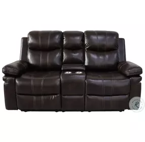 Kellen Brown Power Reclining 70" Console Loveseat Power Footrest