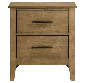 Andover Maple 2 Drawer Nightstand with USB Charging