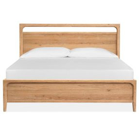 Somerset Butternut King Panel Bed