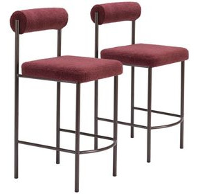 Livorno Red Counter Height Stool Set of 2