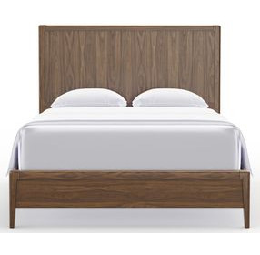 Nordhaven Nordic Walnut Panel Bed