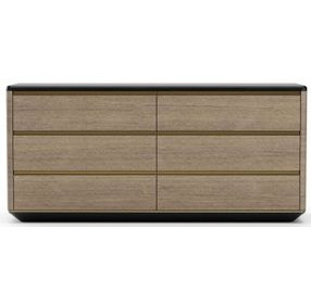 Madera Chocolate Koto Matte and Modern Walnut 6 Drawer Dresser