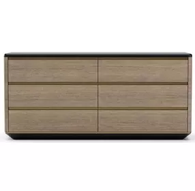 Madera Chocolate Koto Matte and Modern Walnut 6 Drawer Dresser