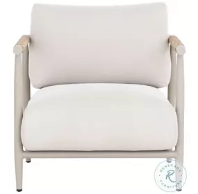 Muros Palazzo Cream Lounge Chair With Greige Base