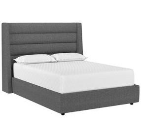 Emmit Quarry Queen Upholstered Platform Bed