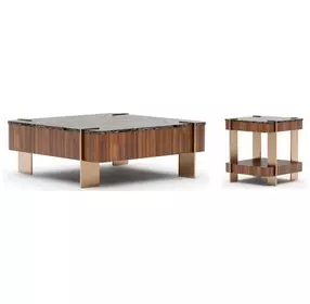 Altura Dark Emperador Stone Top Occasional Table Set