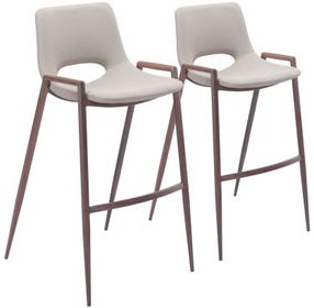 Desi Beige Bar Stool Set Of 2