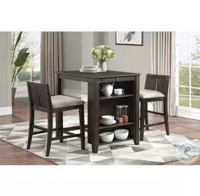 Daye Dark Cherry 3 Piece Counter Height Dining Set
