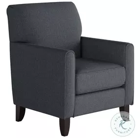 Truth or Dare Blue Navy Straight Arm Accent Chair