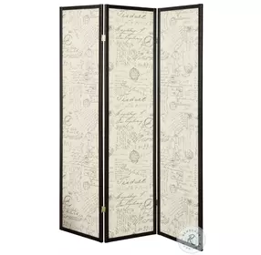 900074 Espresso 3 Panel Folding Screen