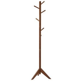 Devlin Walnut 6 Hooks Coat Rack
