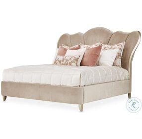 Villa Cherie Hazelnut Channel Tufted Upholstered Platform Bed