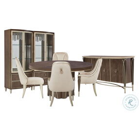 Villa Cherie Hazelnut Round Dining Room Set