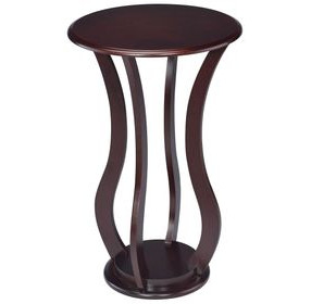 Elton Cherry Round Accent Table