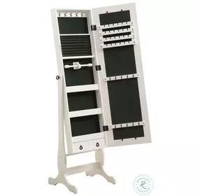 Batista White Jewelry Cheval Mirror
