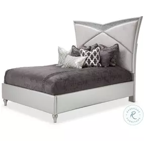 Melrose Plaza Dove California King Upholstered Panel Bed