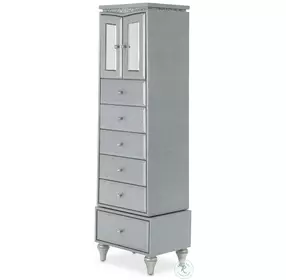 Melrose Plaza Dove Upholstered Swivel Lingerie Chest