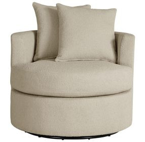 Debbie Camel Boucle Swivel Chair