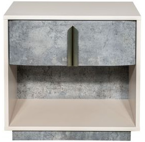 Alvara Stone 1 Drawer Nightstand with LED