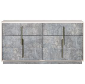 Pavira Stone 6 Drawer Dresser with LED