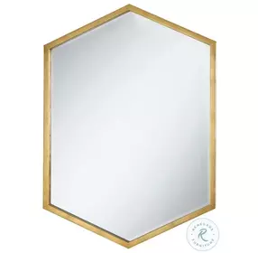 Bledel Gold Hexagon Shaped Wall Mirror