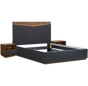 Kayner Charcoal Platform Bedroom Set
