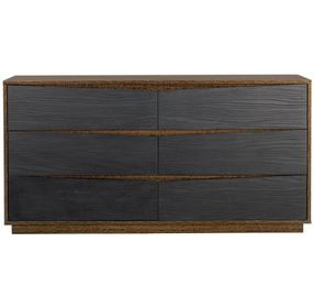 Kayner Charcoal 6 Drawer Dresser with LED