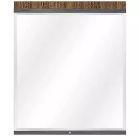 Kayner Charcoal Rectangular Dresser Mirror with LED