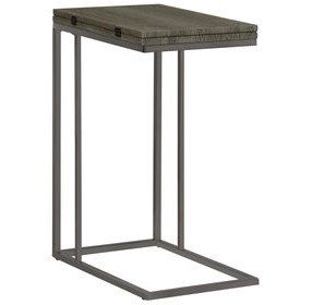 Pedro Weathered Grey And Black Accent Table