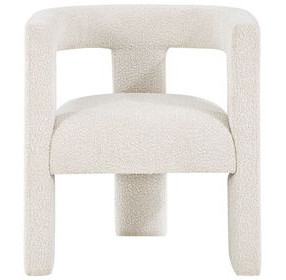 Petra White Boucle Accent Chair