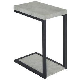 Beck Cement And Black Accent Table