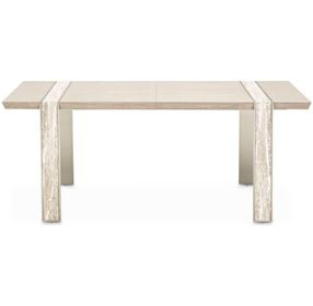 Lotus Bay Sand 100" Extendable Rectangular Narrow Dining Table