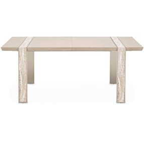 Lotus Bay Sand 100" Extendable Rectangular Wide Dining Table