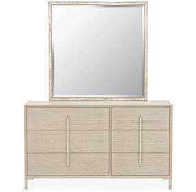 Lotus Bay Sand 6 Drawer Small Dresser with Mirror
