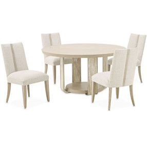 Lotus Bay Sand Round Dining Room Set