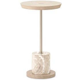 Lotus Bay Sand Round Chairside Table