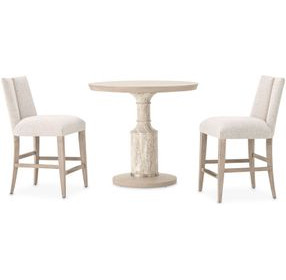 Lotus Bay Sand Round Gathering Dining Room Set