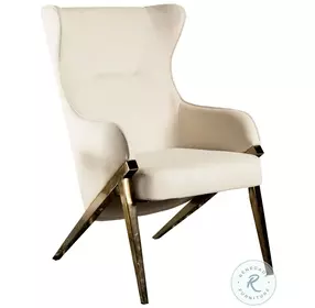Walker Cream And Bronze Accent Chair