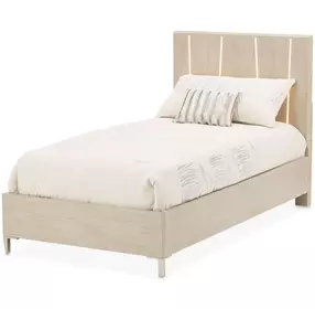 Lotus Bay Sand Twin Panel Bed with LED and USB Charging