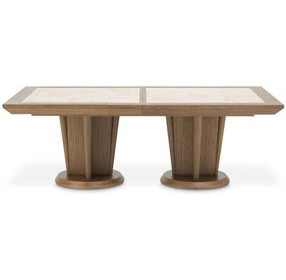 Portrait Sienna Brown 136" Extendable Rectangular Dining Table