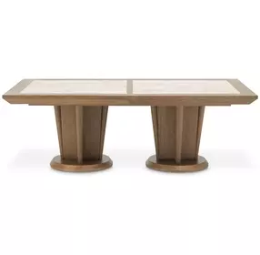 Portrait Sienna Brown 136" Extendable Rectangular Dining Table