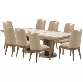Portrait Sienna Brown Extendable Rectangular Dining Room Set
