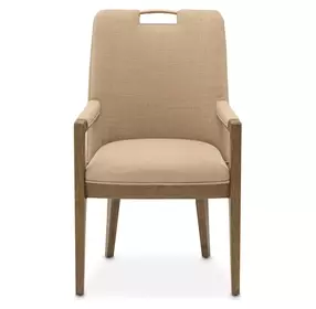 Portrait Toffee Upholstered Dining Arm Chair Set of 2
