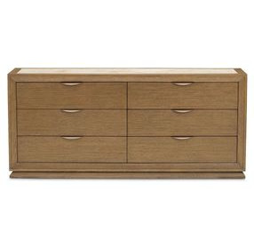 Portrait Sienna Brown 6 Drawer Dresser with LED