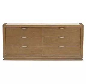 Portrait Sienna Brown 6 Drawer Dresser with LED