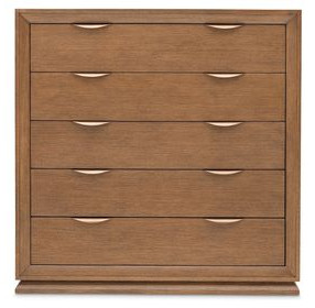 Portrait Sienna Brown 5 Drawer Chest with LED
